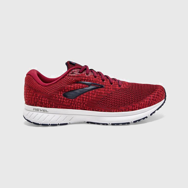 Tenis Brooks Revel 3 - Zapatillas Para Correr En Asfalto Hombre - Rojas (LPDQ-92870)